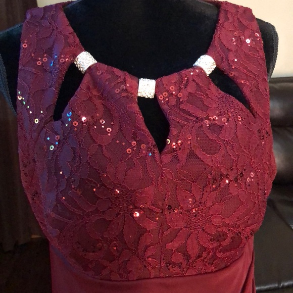Juno Dress Collection Burgundy Long Dress Size XL - Picture 6 of 8